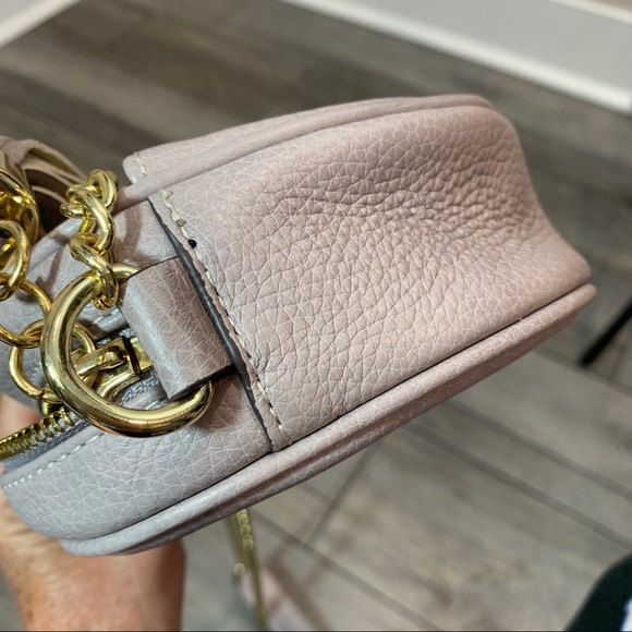 G. I. L. I. Italian Purple Gray Pebbled Leather Crossbody Bag - Picture 11 of 12